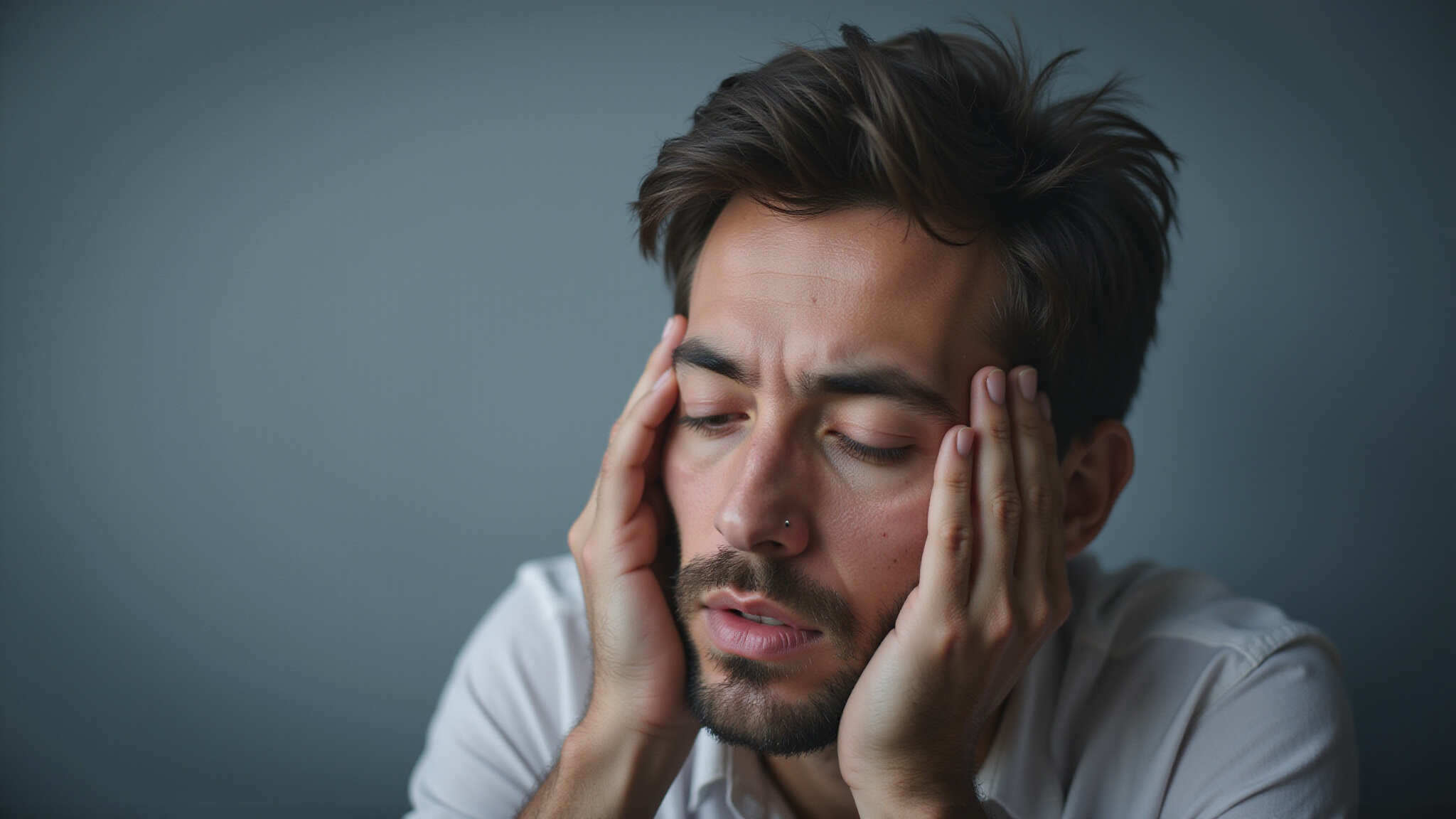 Man experiencing heavy sedation and memory gaps from Xanax misuse.